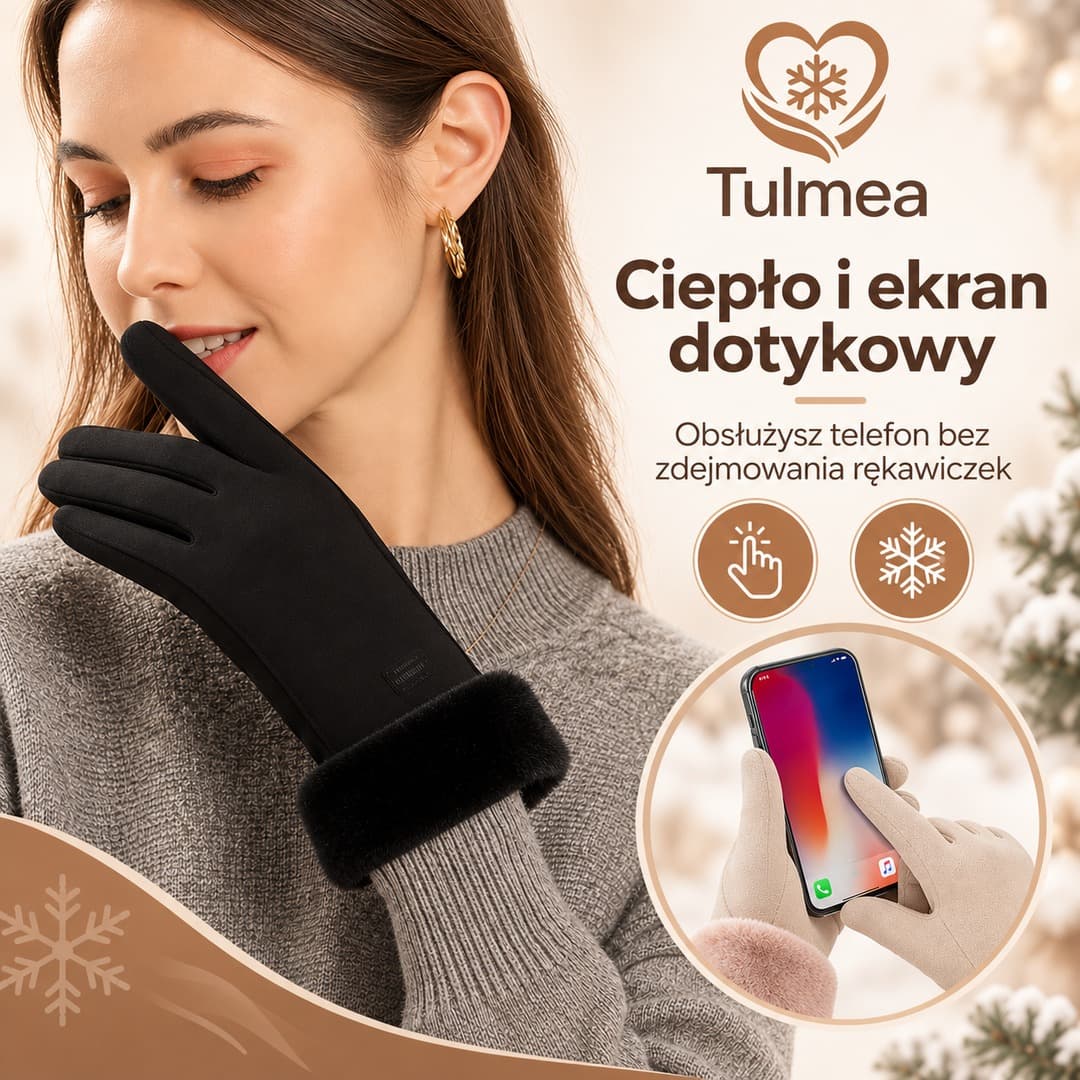 Tulmea™ – damskie ocieplane rękawiczki z funkcją ekranu dotykowego