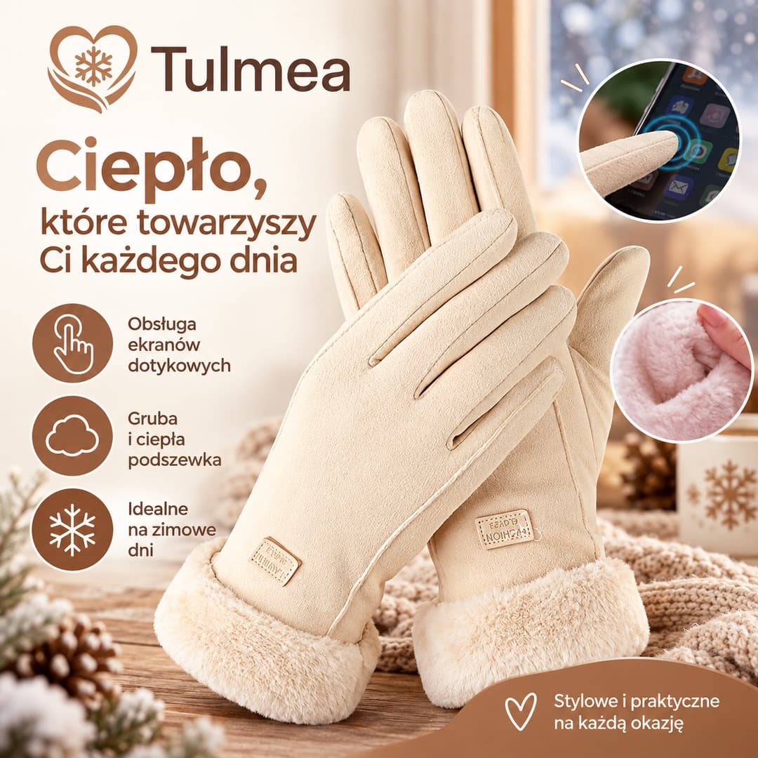 Tulmea™ – damskie ocieplane rękawiczki z funkcją ekranu dotykowego