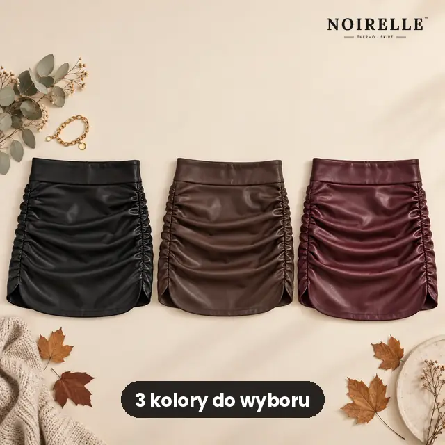 Noirelle™ Thermo – Ocieplana Spódnica z Ekoskóry z Szortami