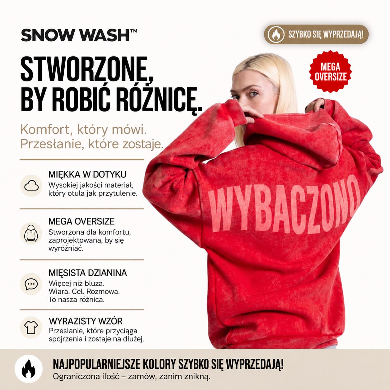 Snow Wash™ — bluza oversize