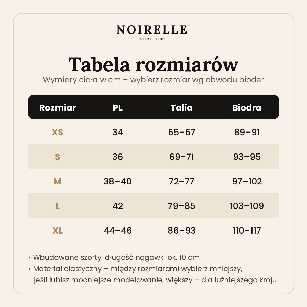 Noirelle™ Thermo – Ocieplana Spódnica z Ekoskóry z Szortami