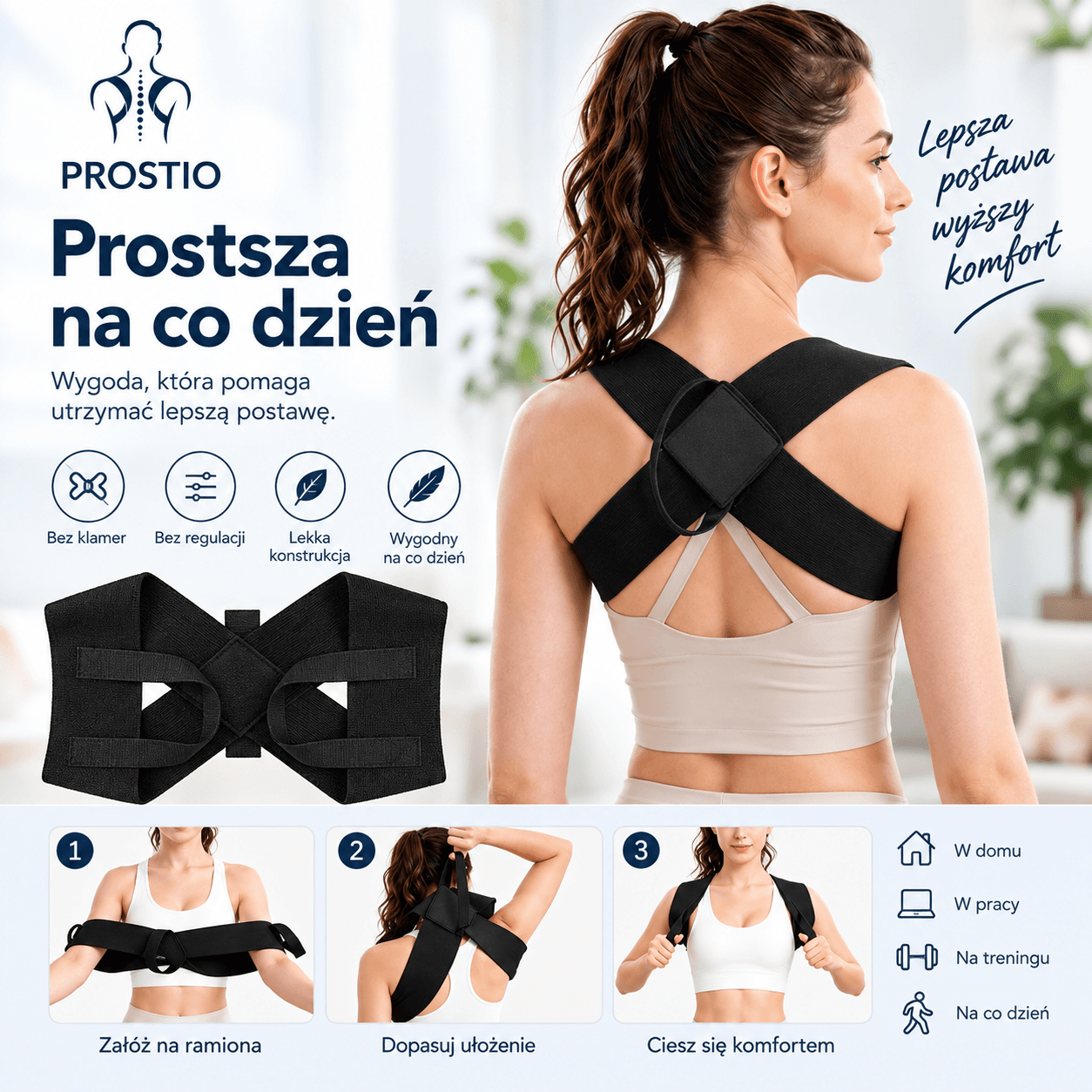 Prostio™ – elastyczny korektor postawy
