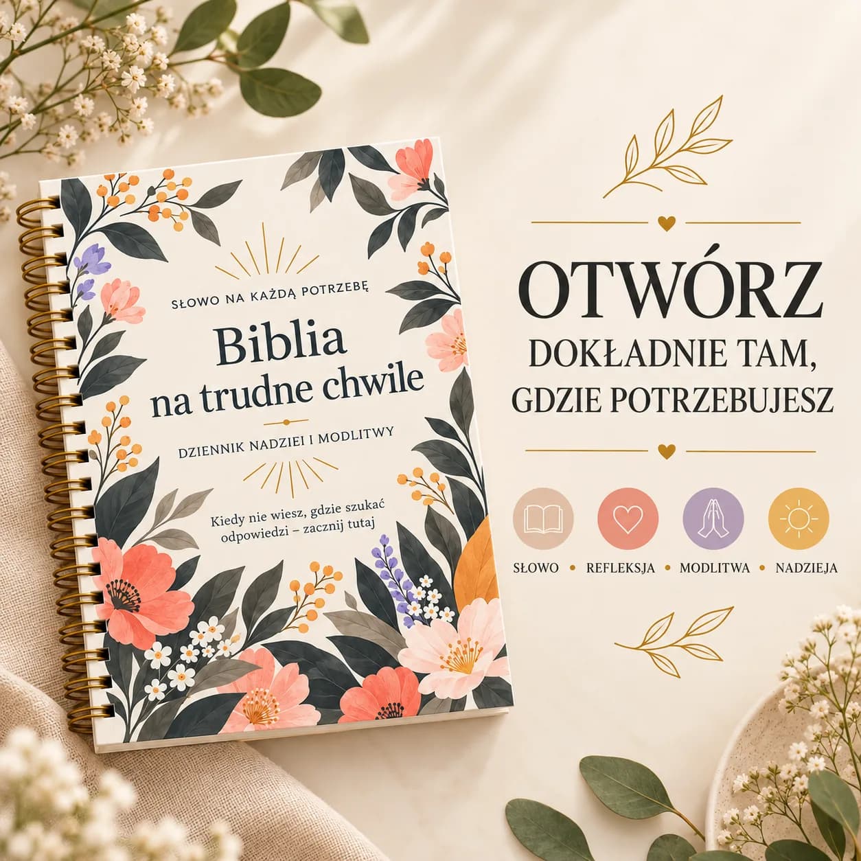 Biblia na trudne chwile — dziennik nadziei i modlitwy