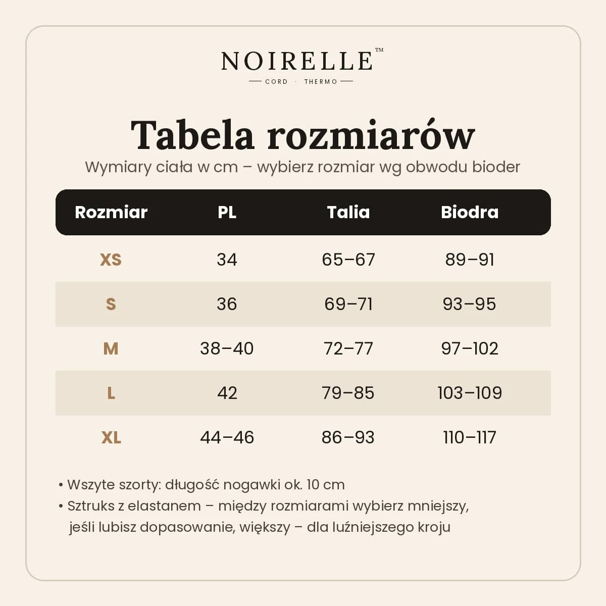 Noirelle™ Cord Thermo – Ocieplana Spódnica Sztruksowa z Szortami