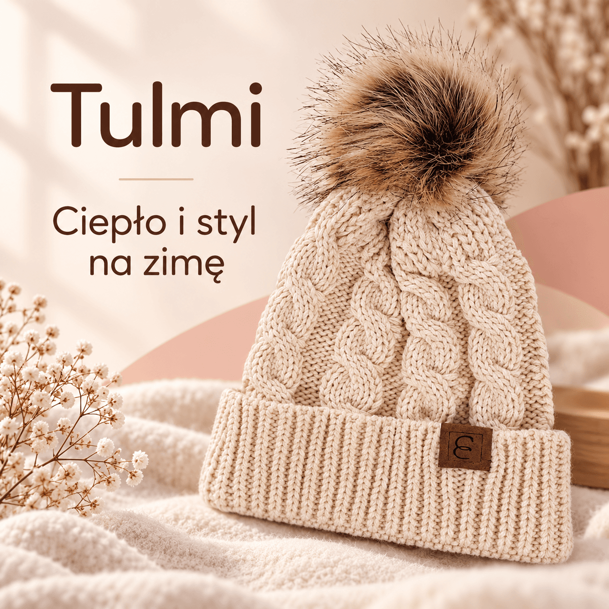 Tulmi™ – ciepła czapka beanie z pomponem